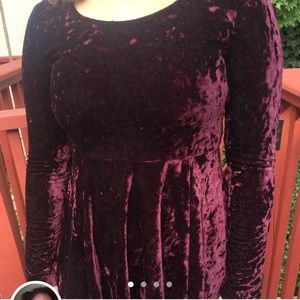 Plum velvet dress